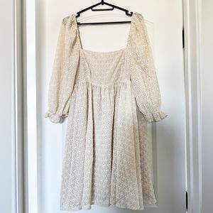 Storia Cream Babydoll Dress